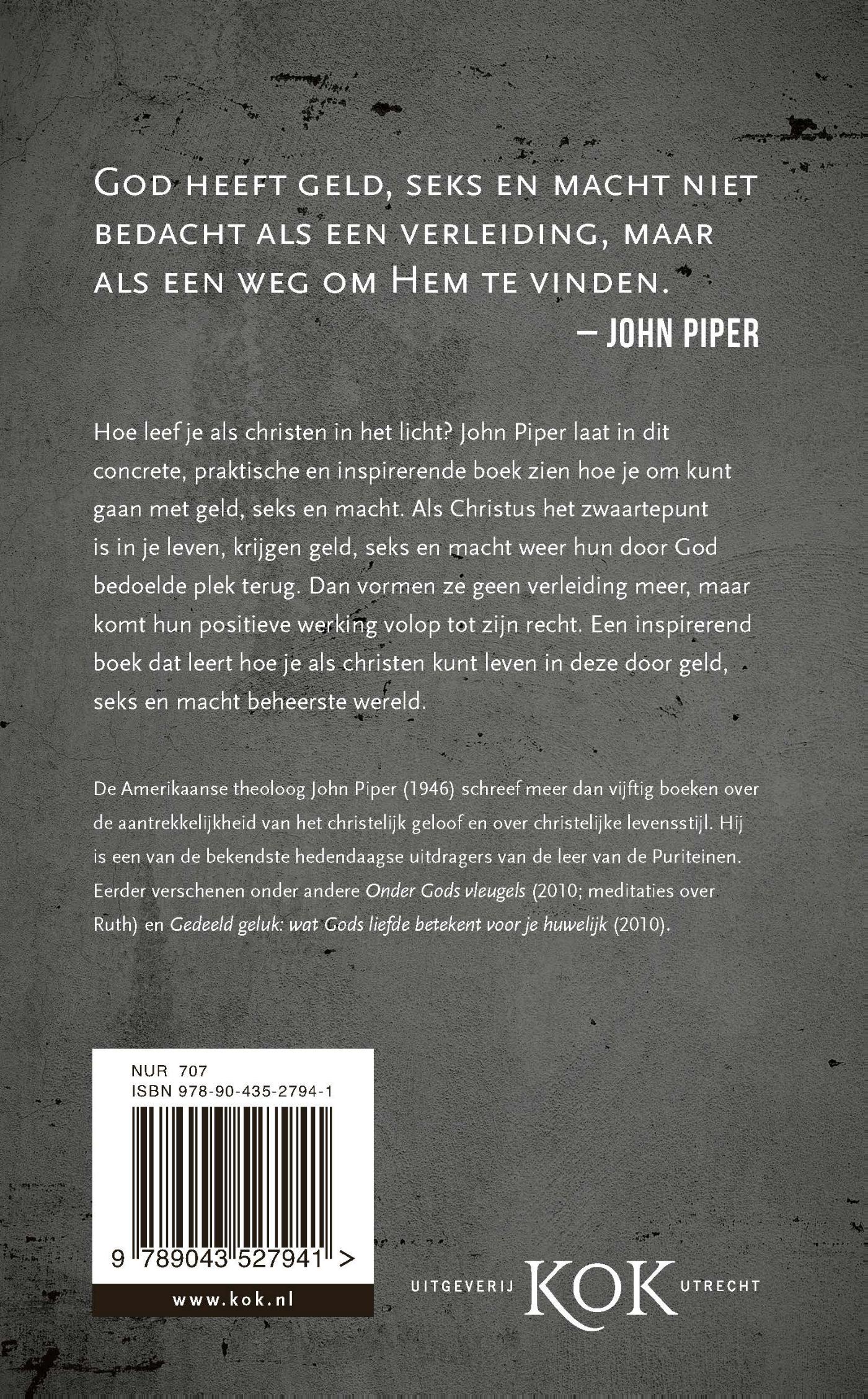 Achterkant van Geld, seks en macht