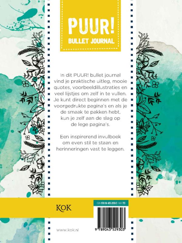 Achterkant van PUUR! Bullet journaling