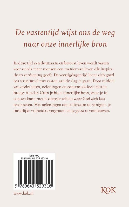 Achterkant van Vasten