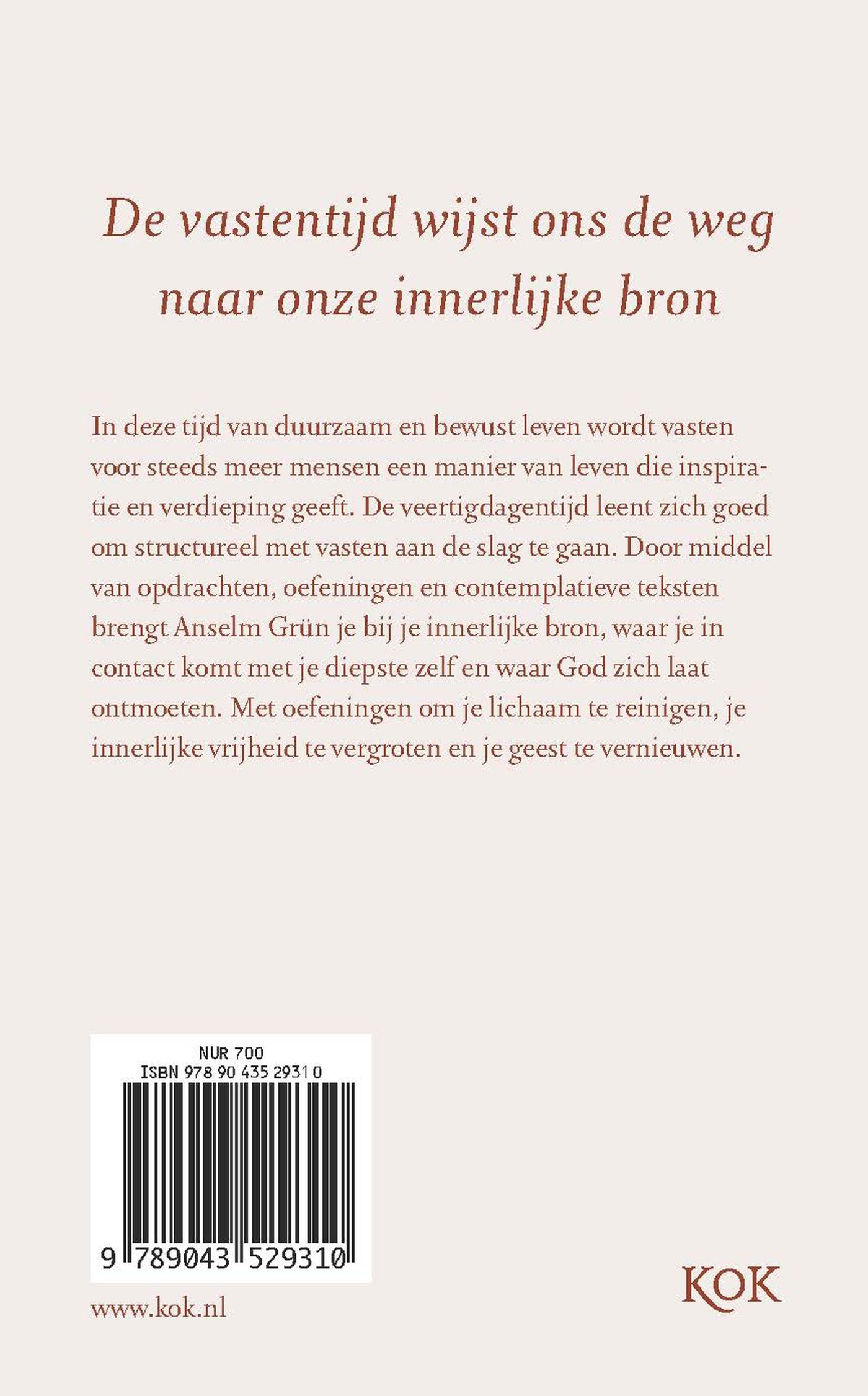 Achterkant van Vasten