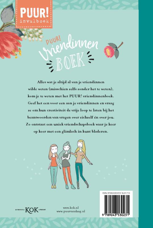 Achterkant van Vriendinnenboek