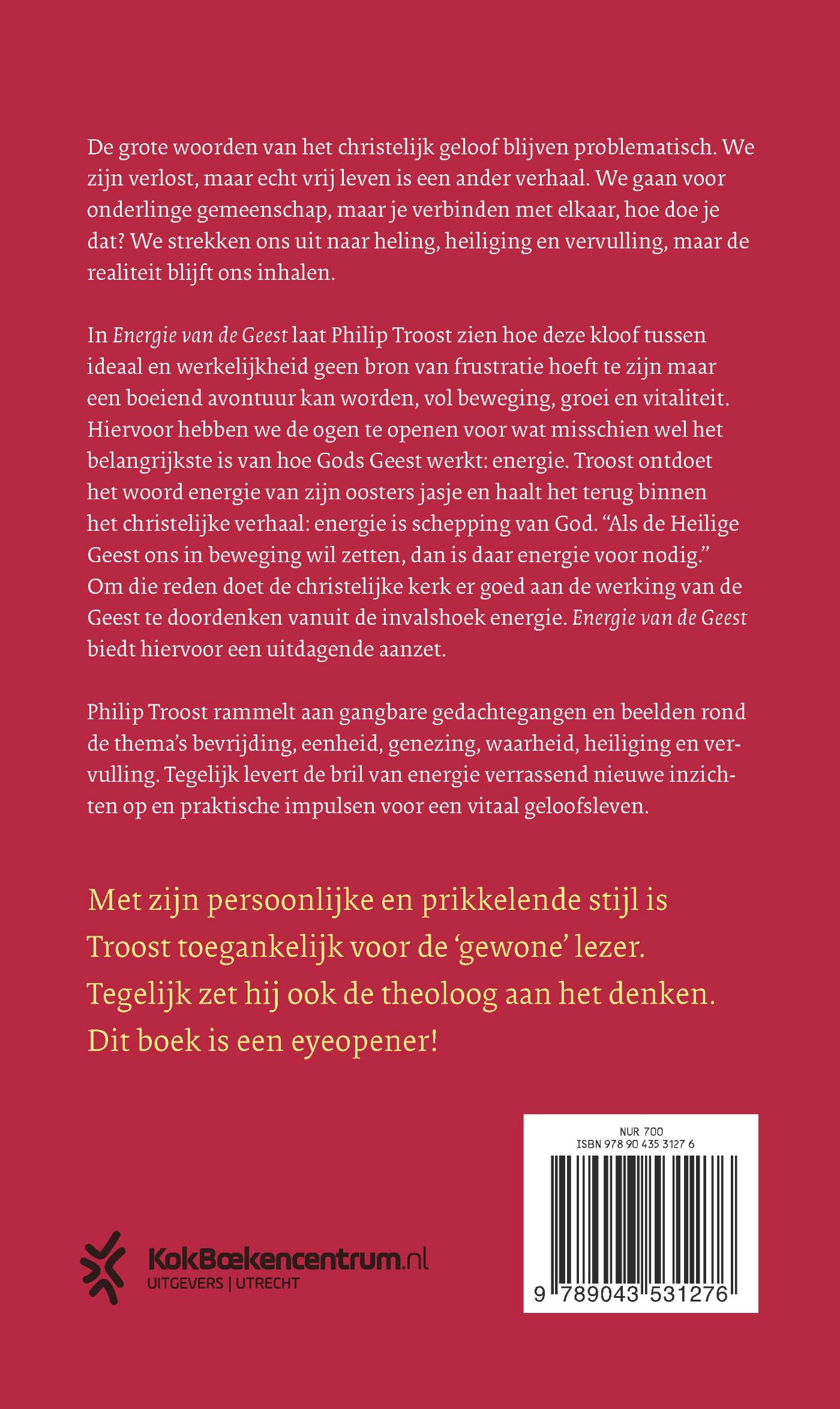 Achterkant van Energie van de Geest