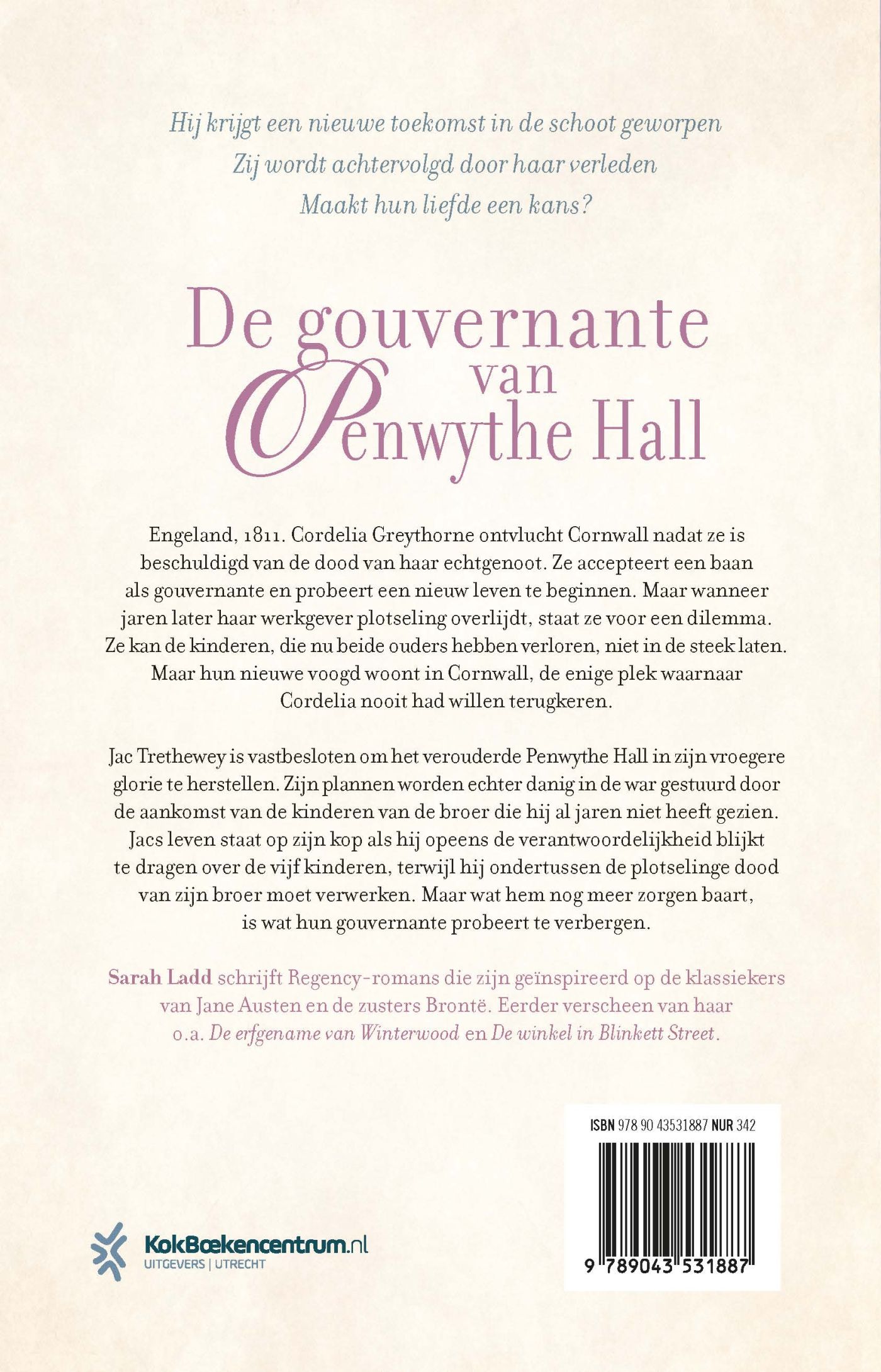 Achterkant van De gouvernante van Penwhythe Hall