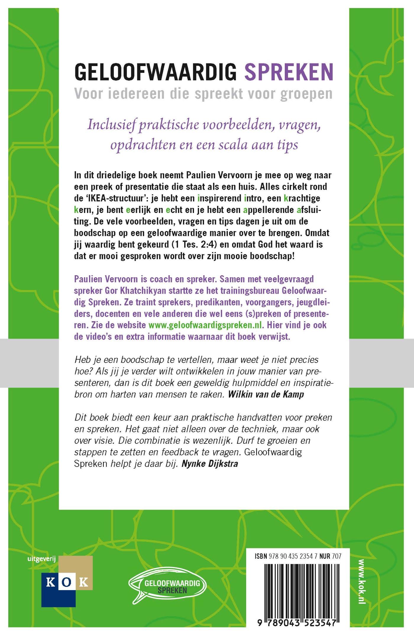 Achterkant van Geloofwaardig spreken