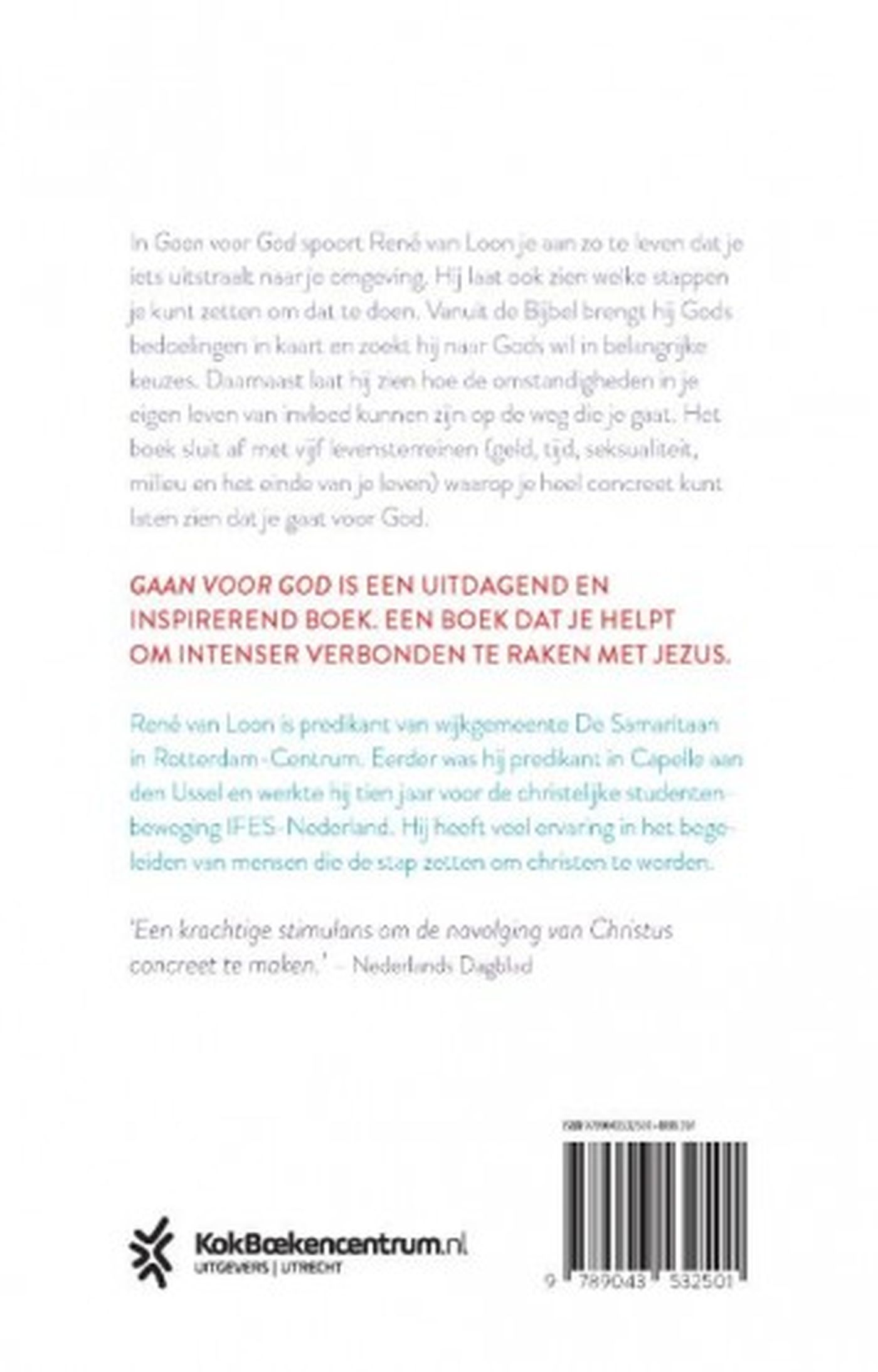 Achterkant van Gaan voor God