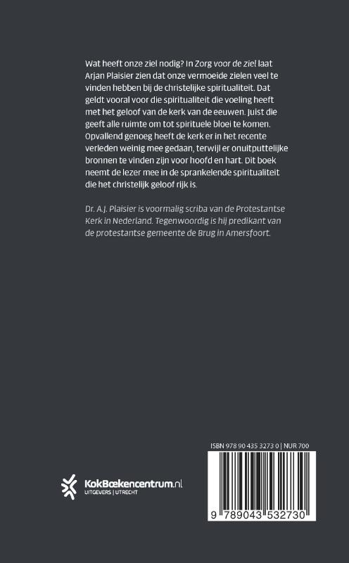 Achterkant van Zorg voor de ziel