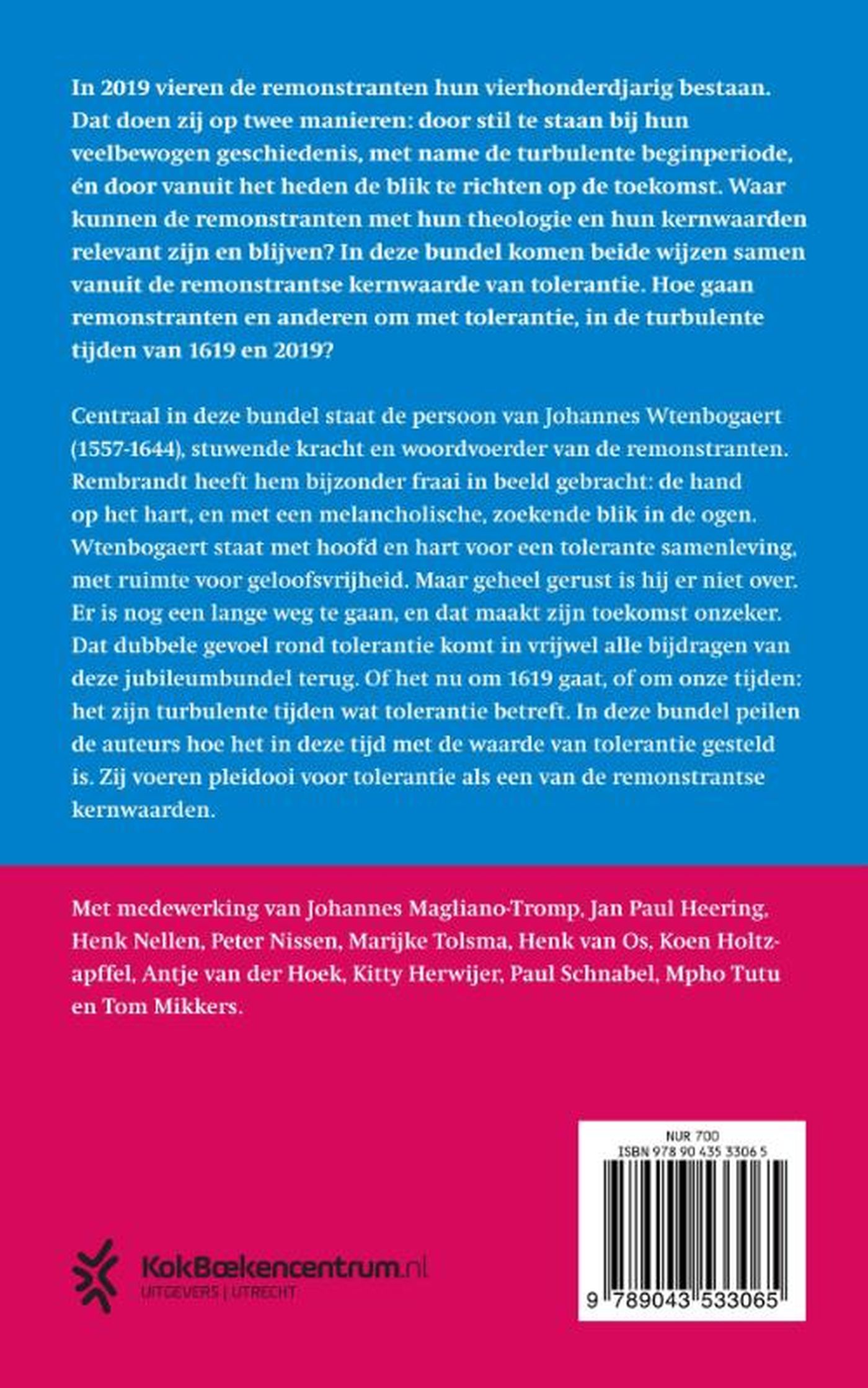 Achterkant van Tolerantie in turbulente tijden