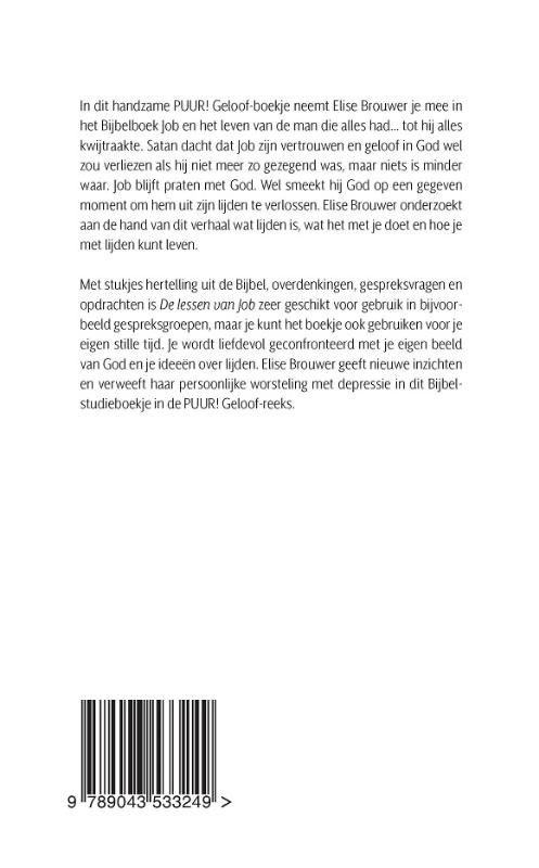 Achterkant van De lessen van Job