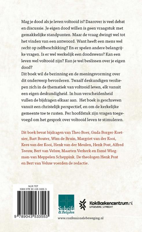 Achterkant van 12 artikelen over voltooid leven