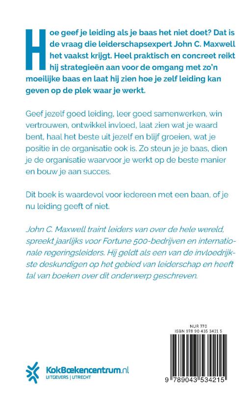 Achterkant van Zo geef je leiding als je baas het niet doet