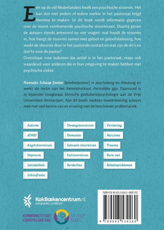 Achterkant van Handboek pastoraat bij psychische problemen