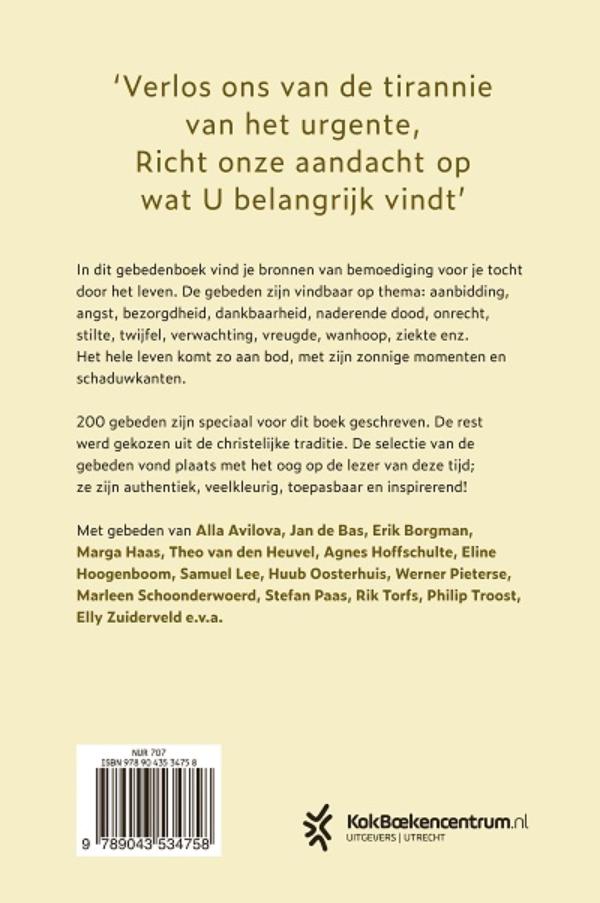 Achterkant van Gebeden voor lichte en donkere dagen