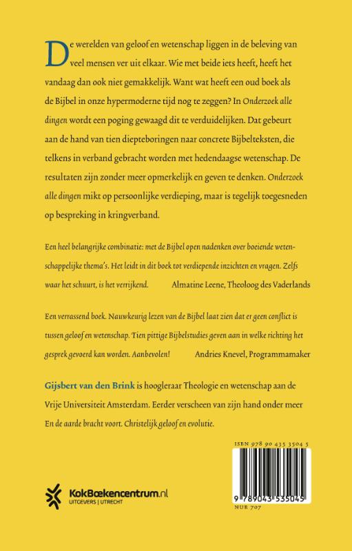 Achterkant van Onderzoek alle dingen
