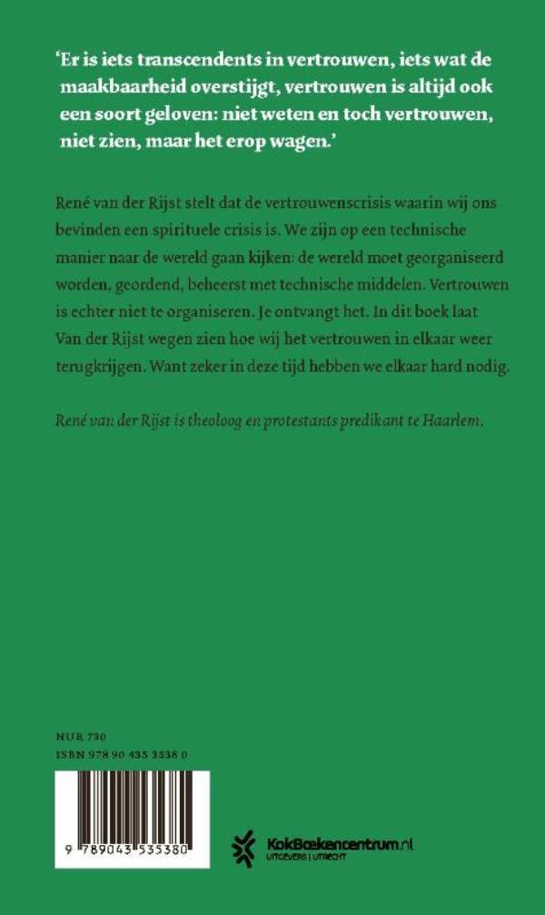 Achterkant van Het geschenk van vertrouwen
