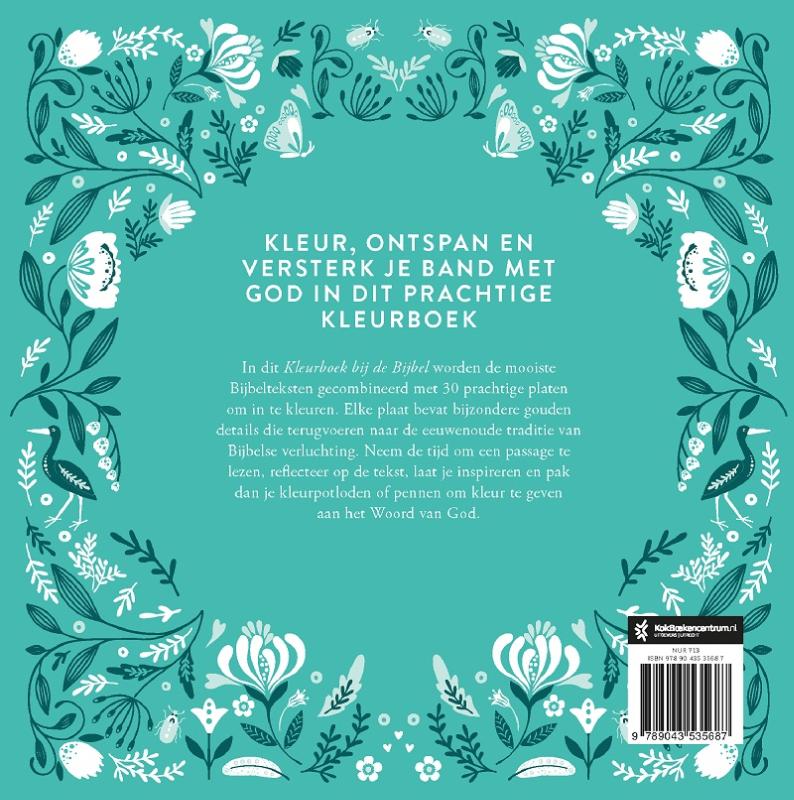 Achterkant van Kleurboek bij de Bijbel