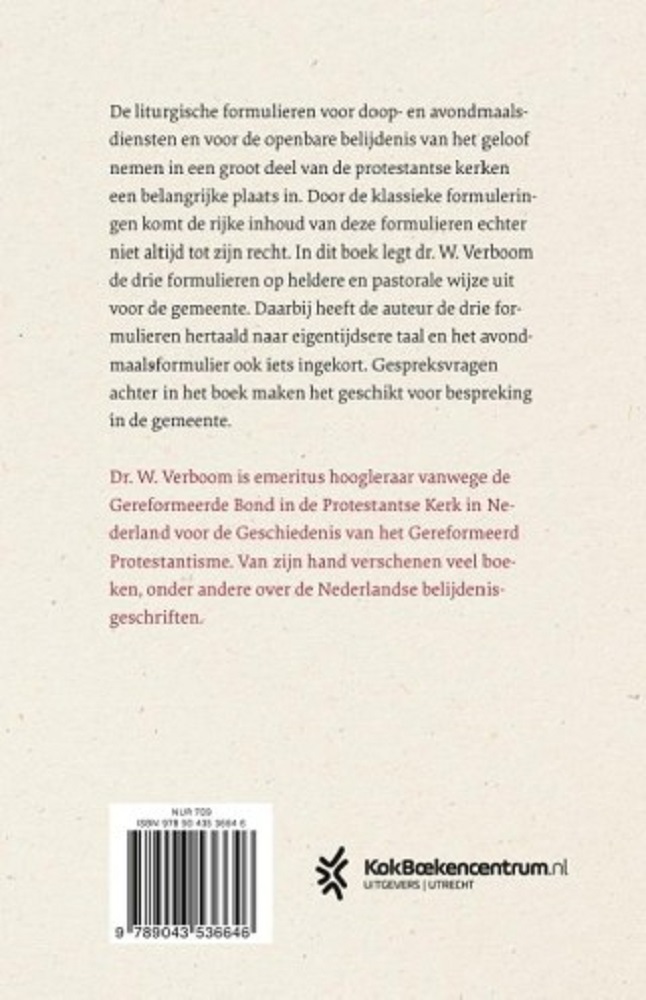 Achterkant van Van doopvont naar avondmaalstafel