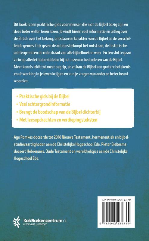 Achterkant van De Bijbel voor iedereen