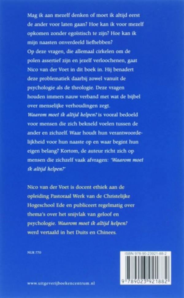 Achterkant van Waarom moet ik altijd helpen?
