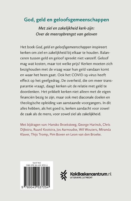 Achterkant van God, geld en geloofsgemeenschappen