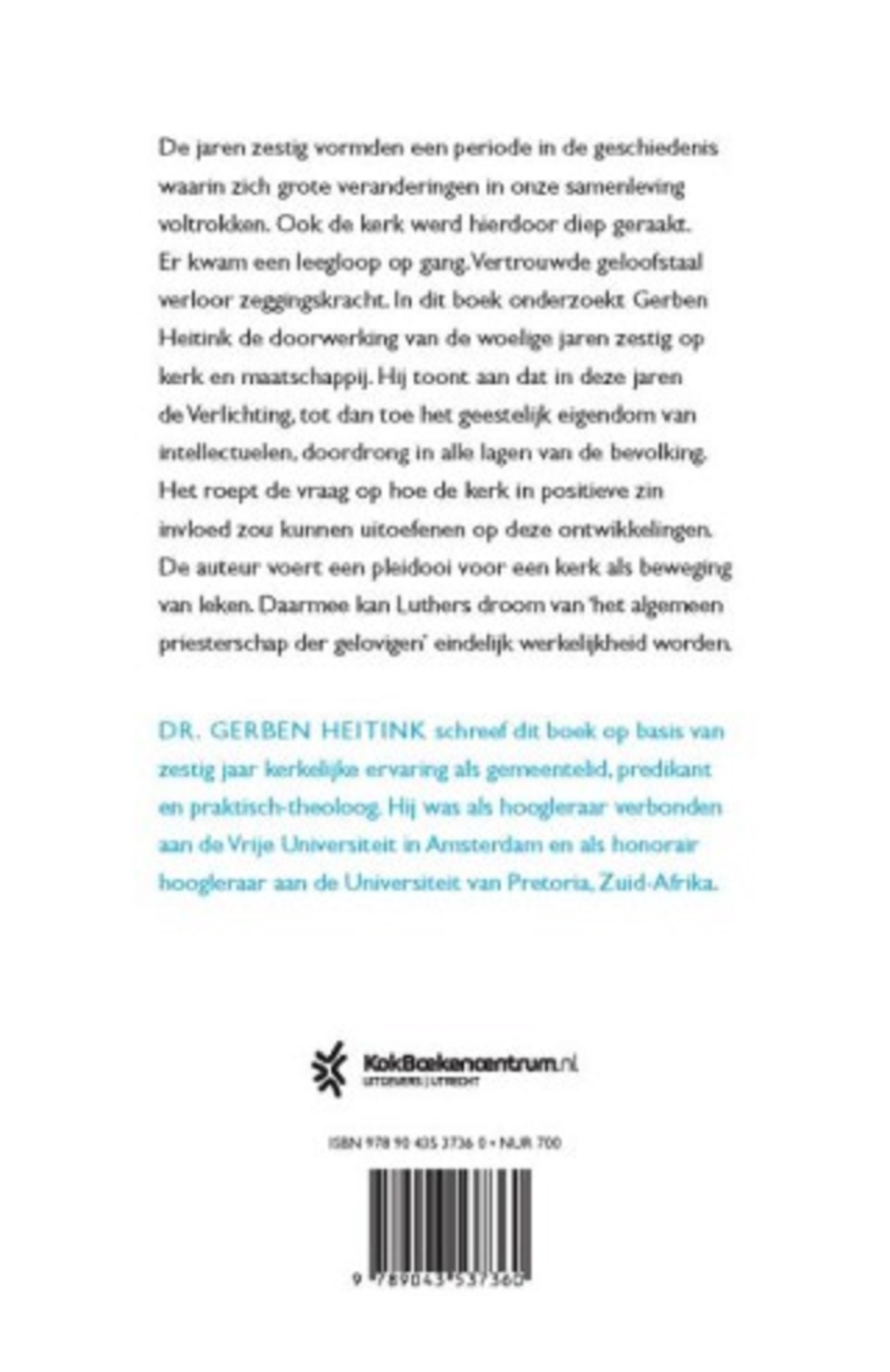 Achterkant van Een doorbraak in de tijd