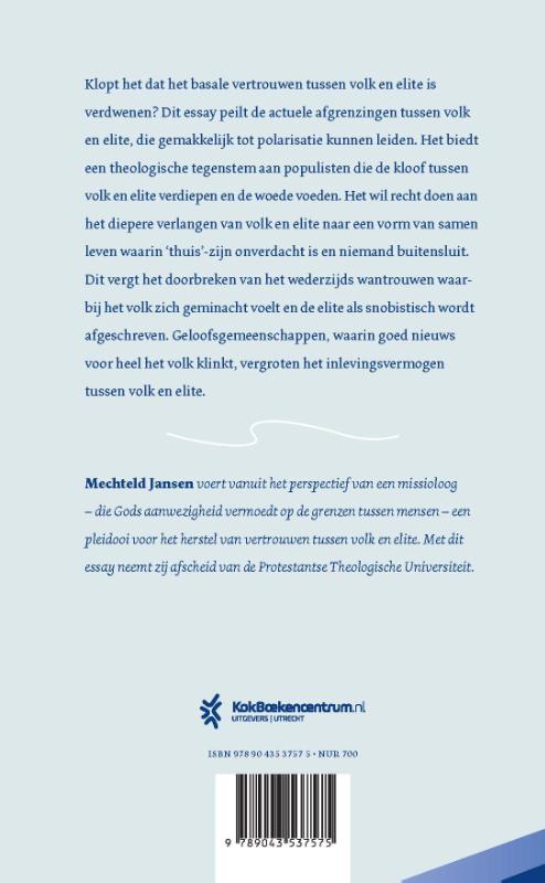 Achterkant van Volk en elite