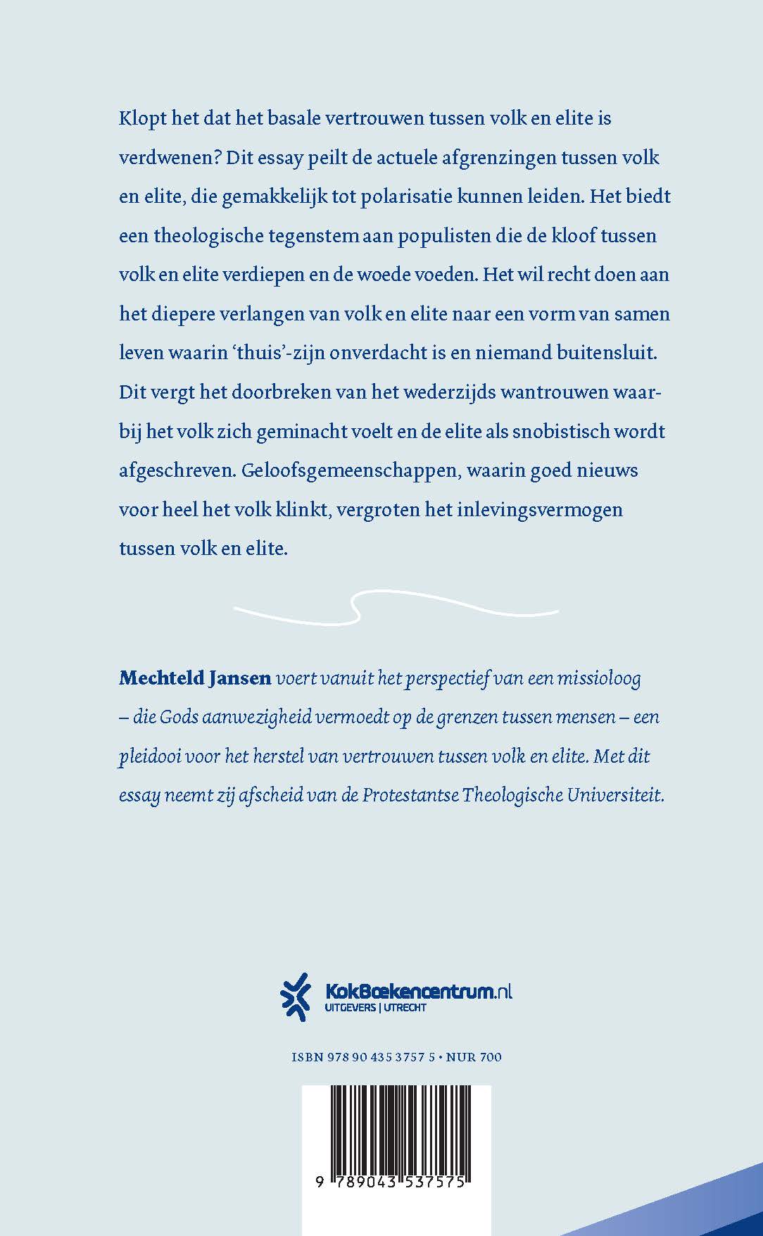 Achterkant van Volk en elite