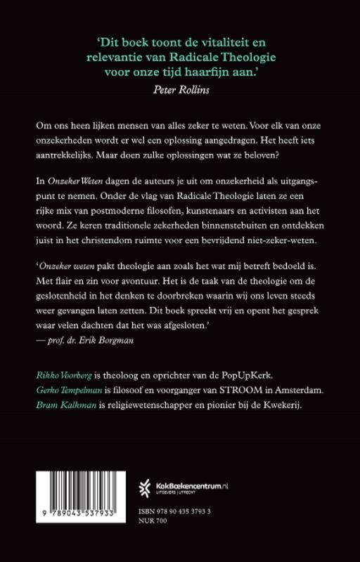 Achterkant van Onzeker weten