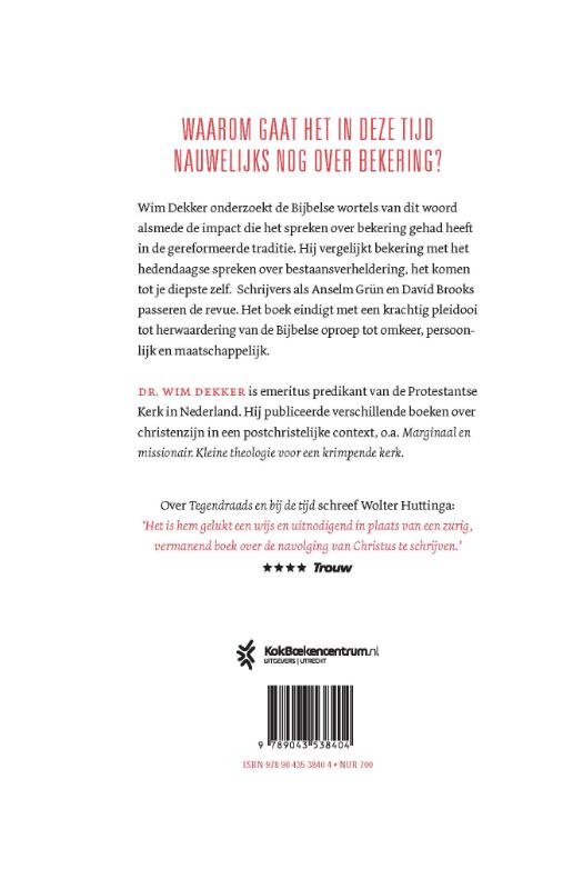 Achterkant van Oproep tot omkeer
