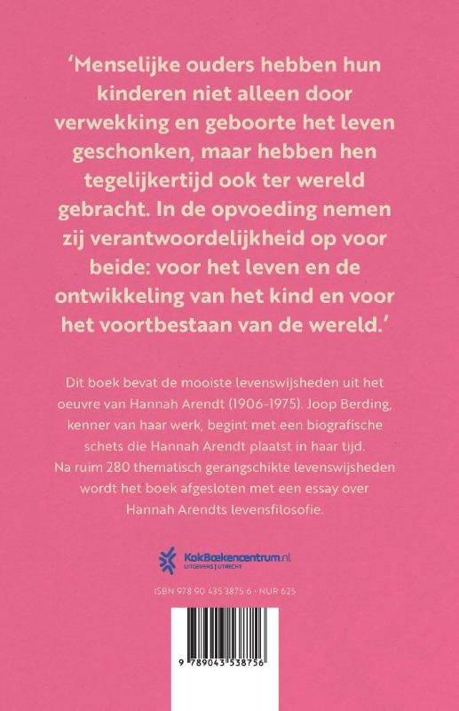 Achterkant van Hannah Arendt