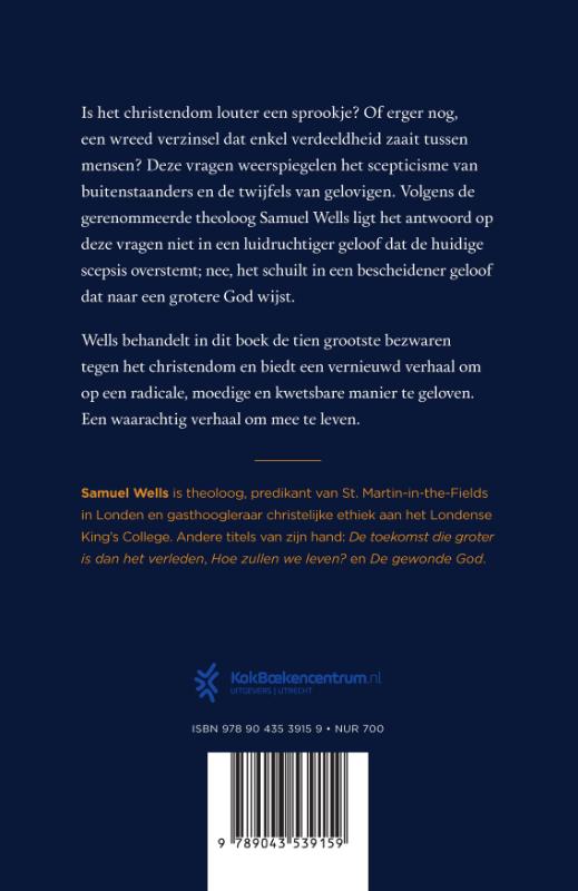 Achterkant van Kleiner geloof grotere God