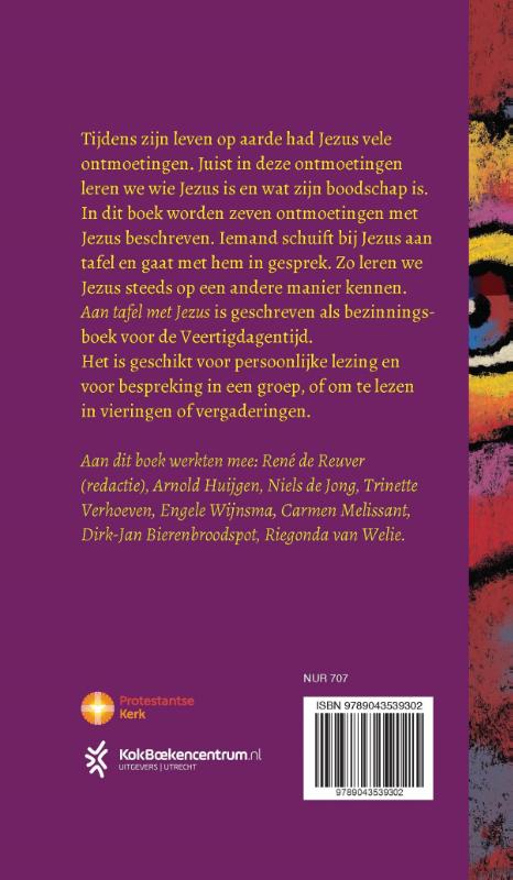 Achterkant van Aan tafel met Jezus