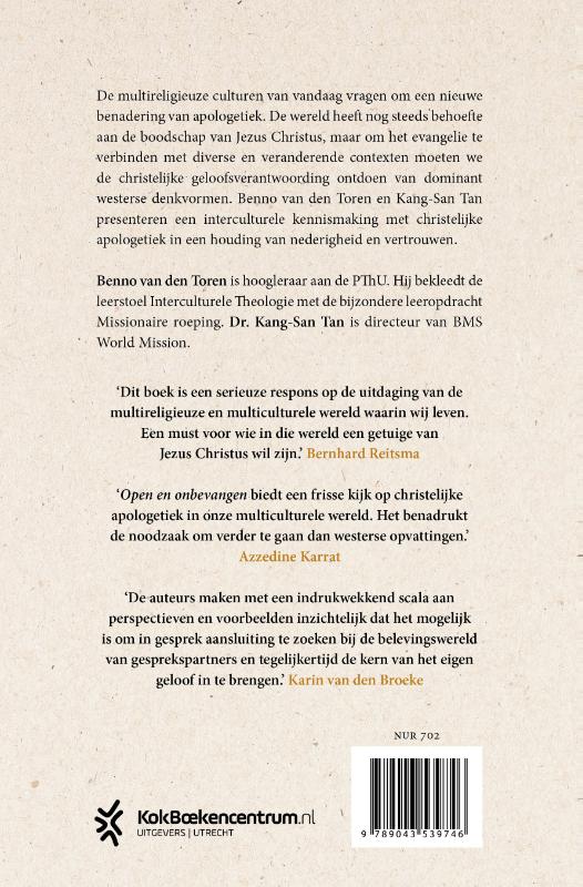 Achterkant van Open en onbevangen