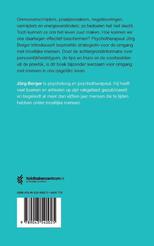Achterkant van Hoe overleef ik moeilijke mensen?