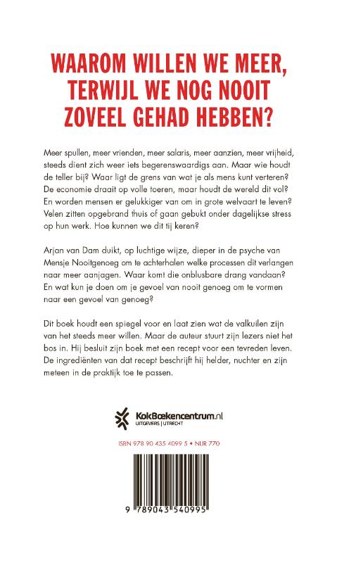 Achterkant van Gevangen in nooit genoeg