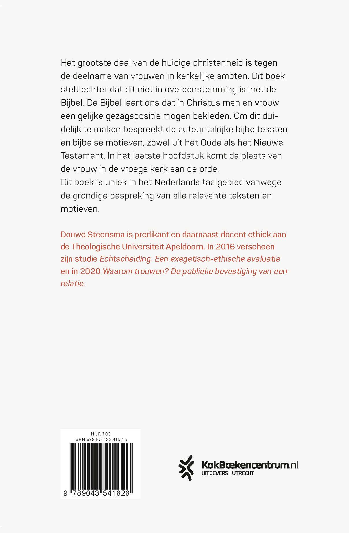 Achterkant van Geroepen tot de dienst