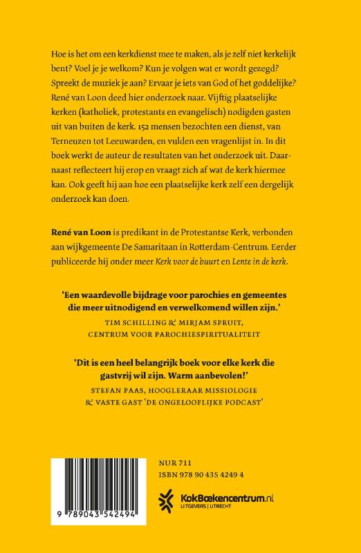 Achterkant van Te gast in de kerk