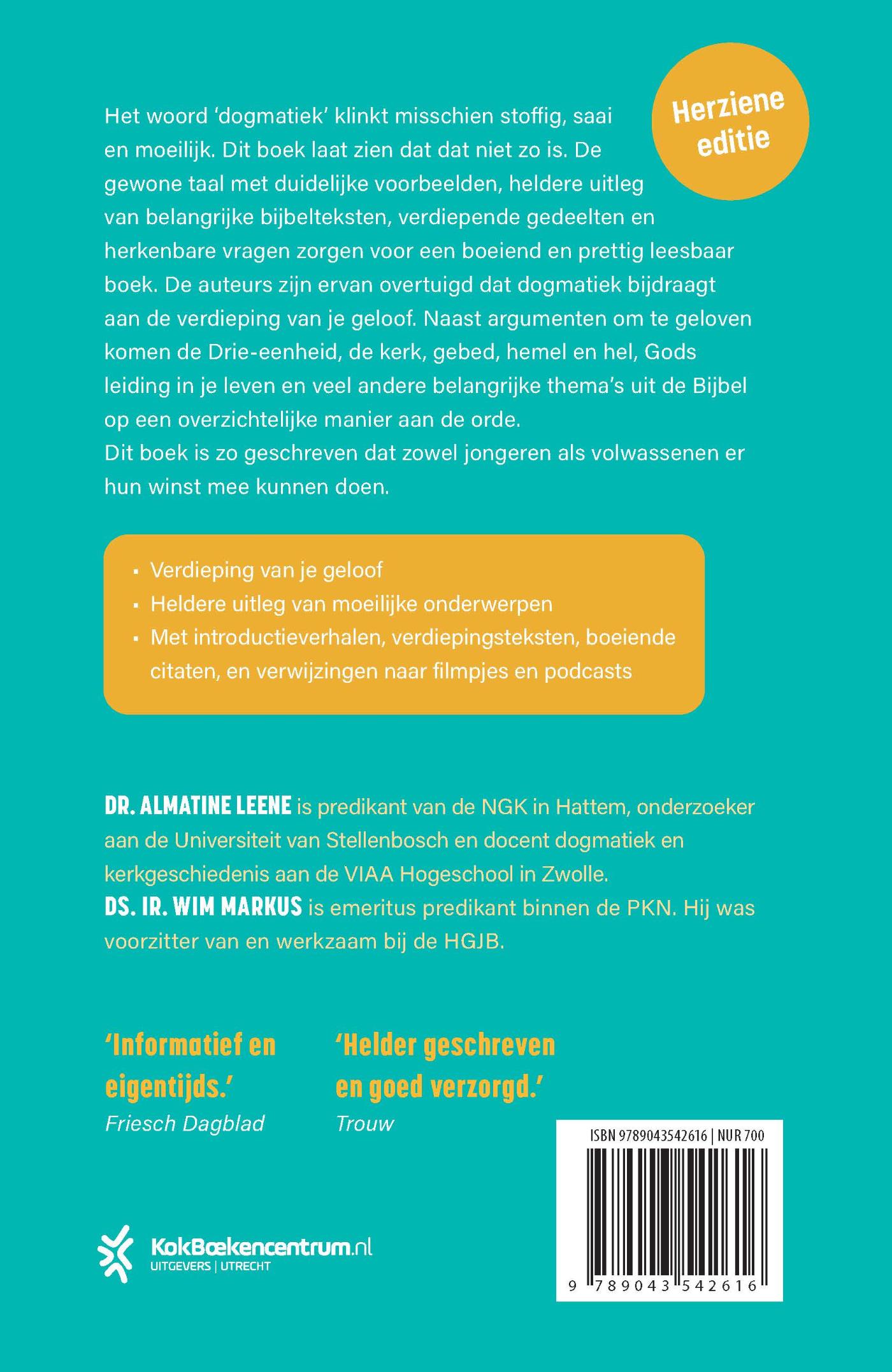Achterkant van Dogmatiek voor iedereen
