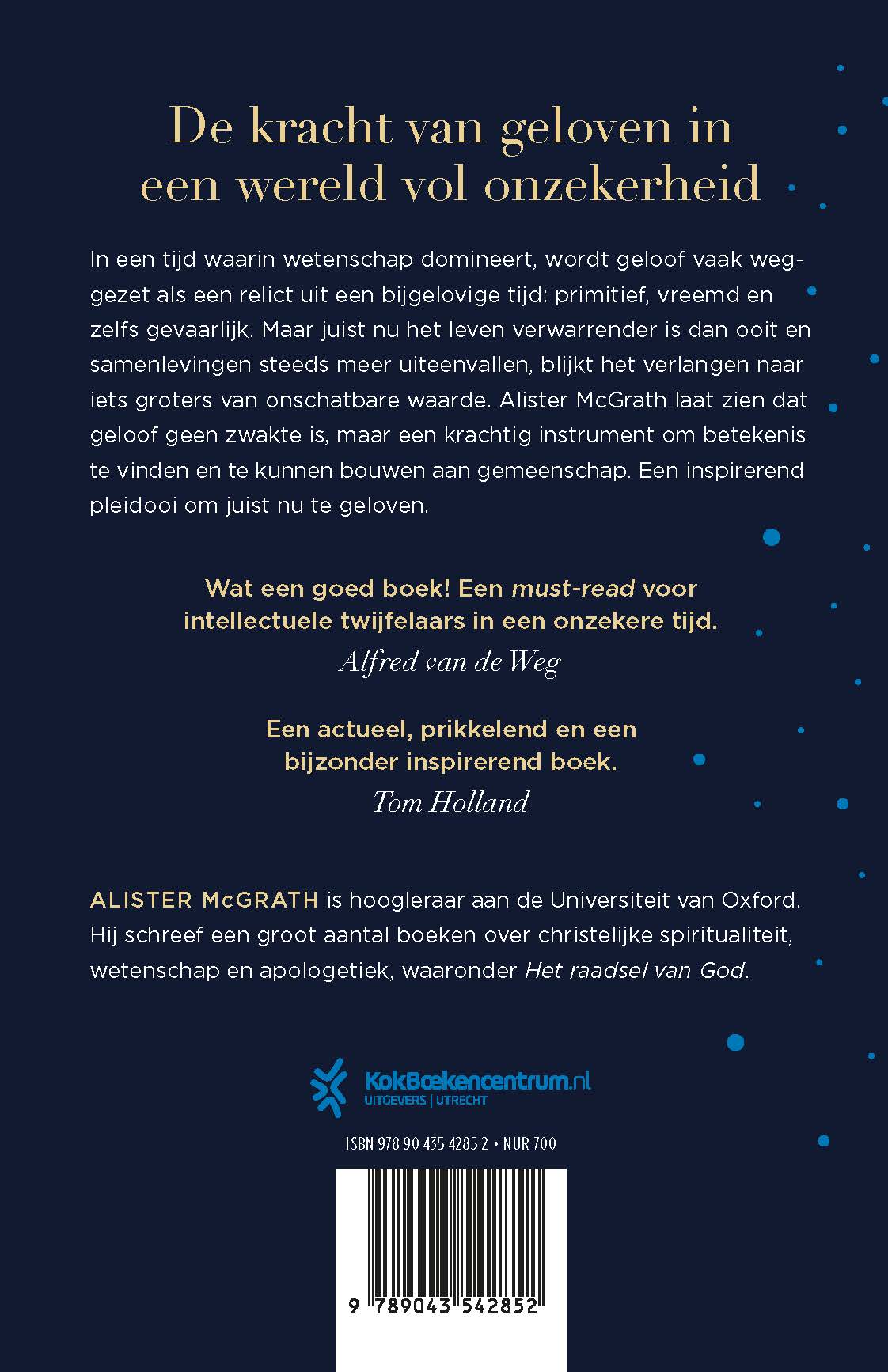 Achterkant van Waarom nu nog geloven?
