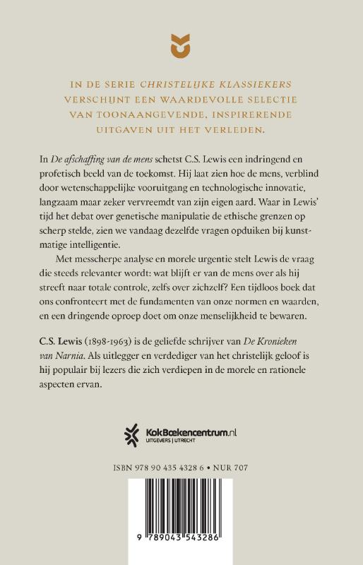 Achterkant van De afschaffing van de mens - Christelijke klassieker