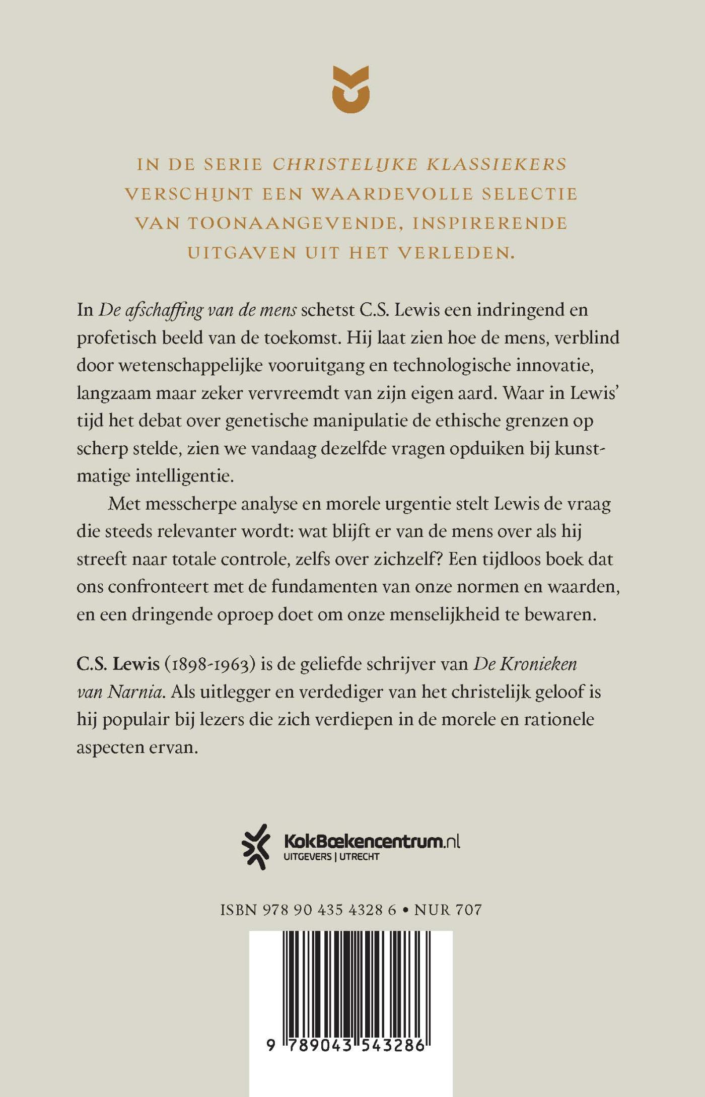 Achterkant van De afschaffing van de mens