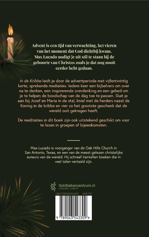 Achterkant van In de kribbe
