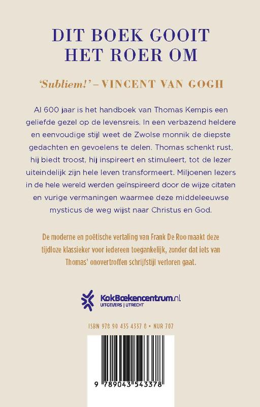 Achterkant van De imitatie van Christus