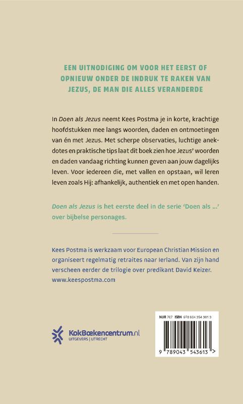 Achterkant van Doen als Jezus