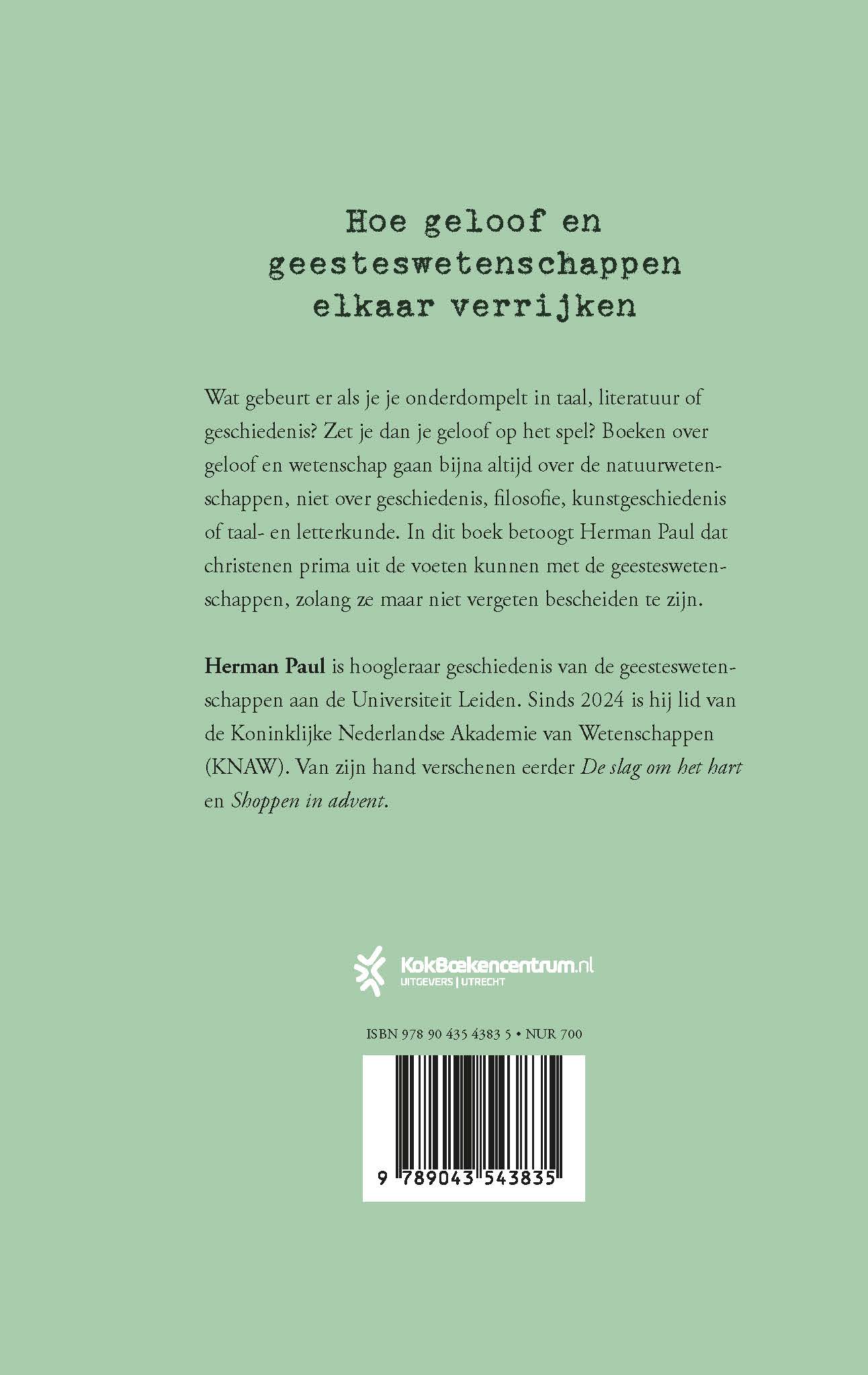 Achterkant van Een oefening in bescheidenheid