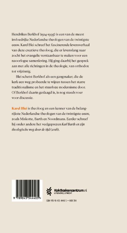 Achterkant van Hendrikus Berkhof