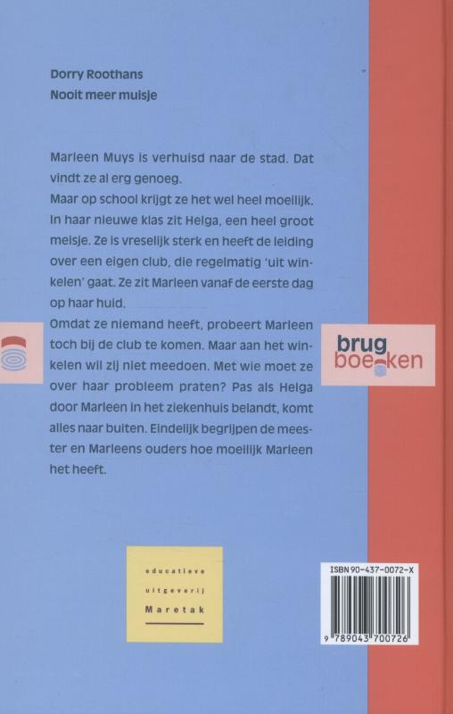 Achterkant van Nooit meer muisje