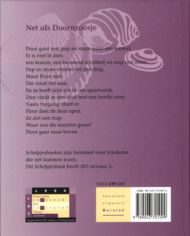 Achterkant van Net als Doornroosje