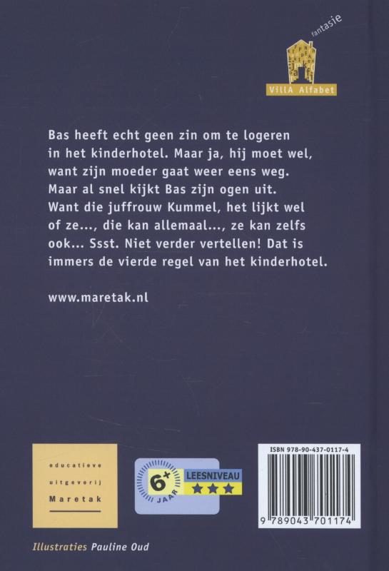Achterkant van Het kinderhotel van juffrouw Kummel
