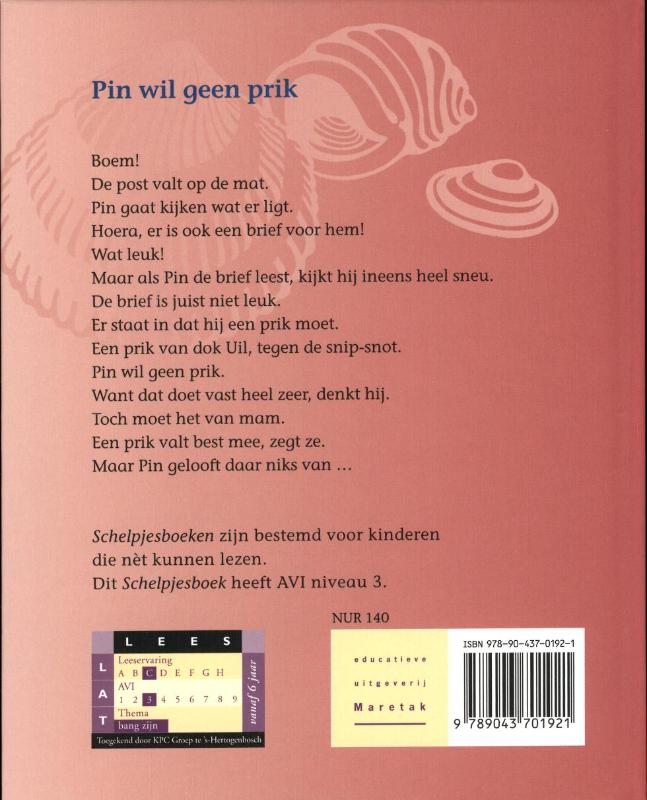 Achterkant van Pin wil geen prik