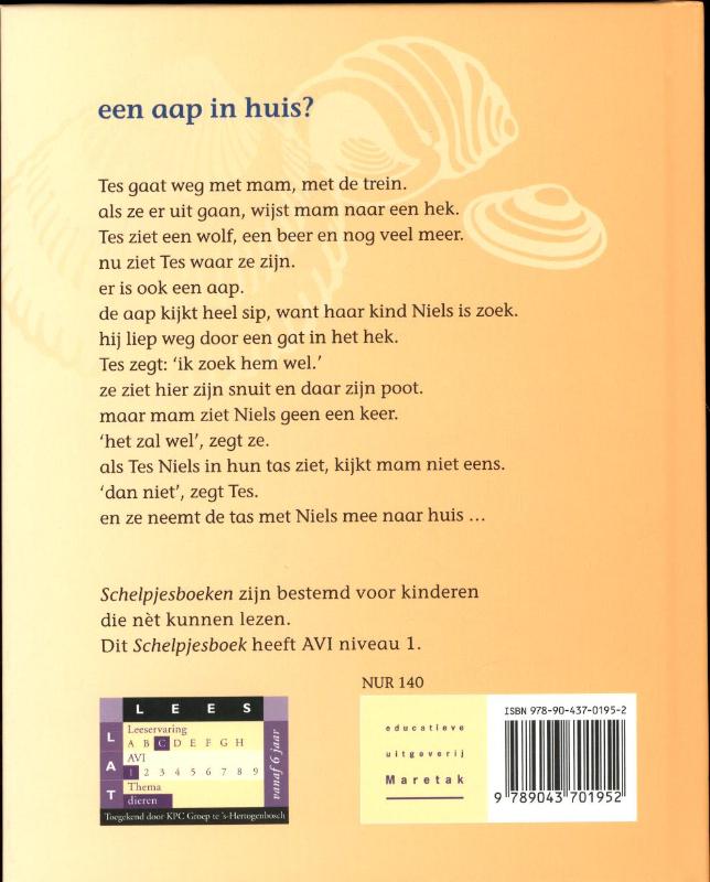 Achterkant van Een aap in huis!